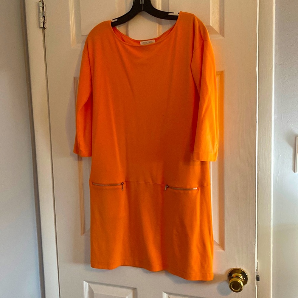 Joan Vass 100% cotton midi dress